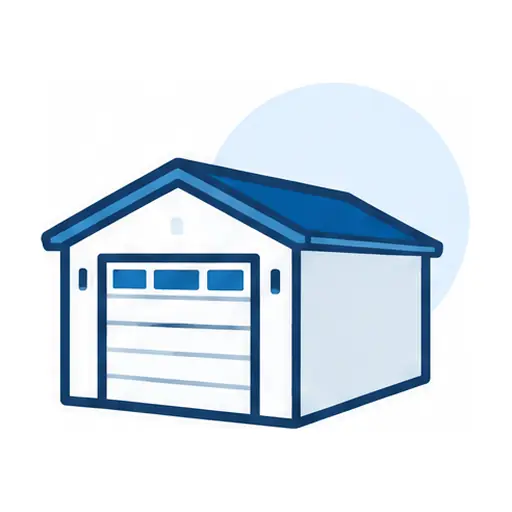 Schematic: 1-car garage