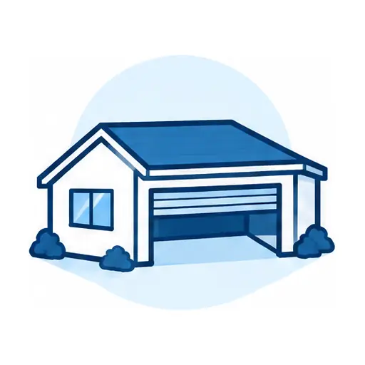 Schematic: 2-car garage