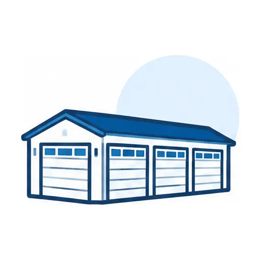 Schematic: 4-car garage