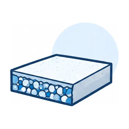 Schematic: Quartz-filled broadcast epoxy