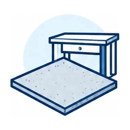 Schematic: Solid-color epoxy, optional grit