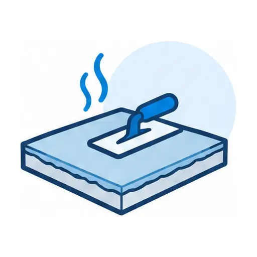 Schematic: Urethane cement (heat and washdown areas)