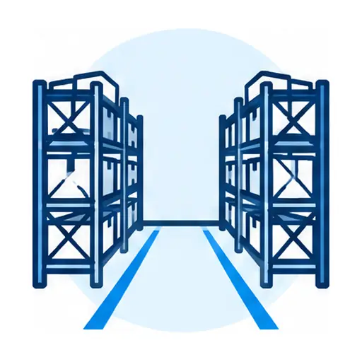 Schematic: Warehouse or light-industrial aisle